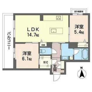 シャーメゾン プレアデス【0202号室】の間取り