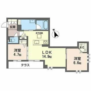 ココン 文の里【1階】の間取り