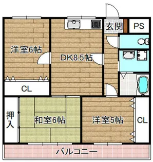レジェンド川添【2階】の間取り