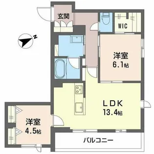 エクリアス浜寺【0201号室】の間取り
