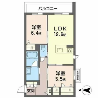 シャーメゾン ジー コート ホウゼンジ【0205号室】の間取り
