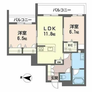 シャーメゾン ジー コート ホウゼンジ【0303号室】の間取り