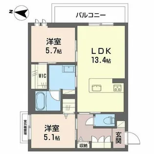 シャーメゾン ジー コート ホウゼンジ【0301号室】の間取り