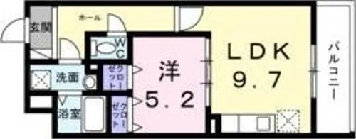 ウィングコート天王寺【1階】の間取り