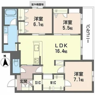フレシア天王寺【0307号室】の間取り