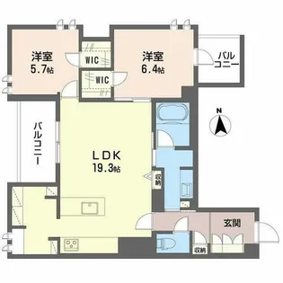 フレシア天王寺【0401号室】の間取り