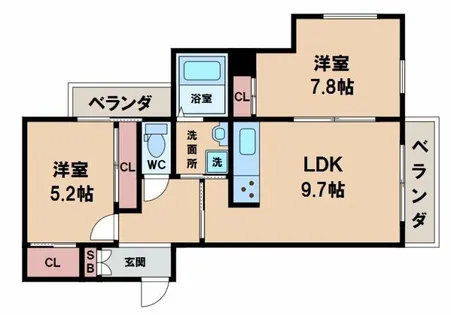 エスタピア寺田町【3階】の間取り