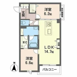 シャーメゾン グリナージュ【2階】の間取り