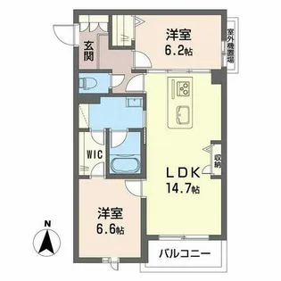 シャーメゾン グリナージュ【3階】の間取り