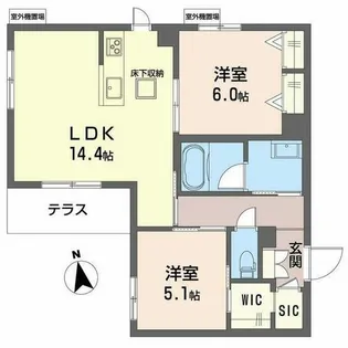 プレミアス鳳II【0102号室】の間取り