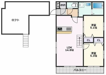 For Realize 吹田【1階】の間取り