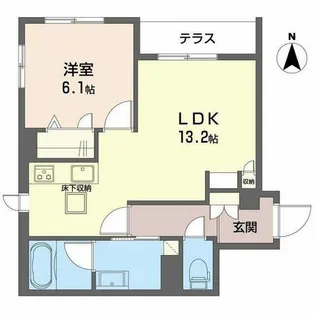 シャーメゾン ロッシュ ル ポン II【0102号室】の間取り