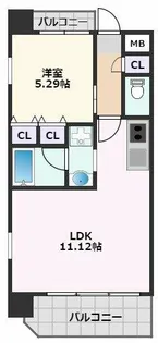 プレジオ吹田【4階】の間取り
