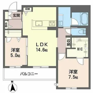 フレシア天王寺【0305号室】の間取り