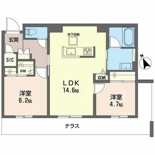 シャーメゾン ワイズベル【0101号室】の間取り