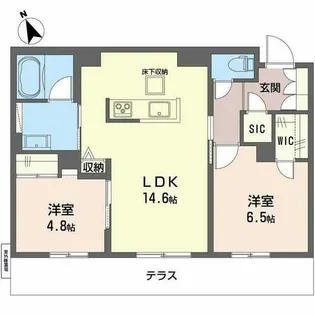 シャーメゾン ワイズベル【0102号室】の間取り