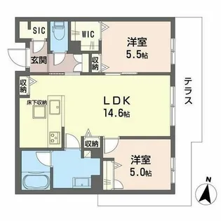 オーバチュア【0102号室】の間取り