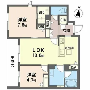 オーバチュア【0101号室】の間取り
