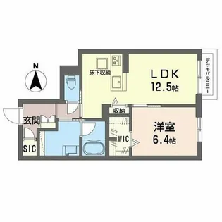 テラッセ奈良公園【0102号室】の間取り