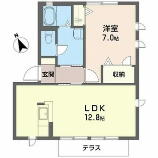 ベル・グラース【1階】の間取り