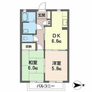 グランドゥール3輝【2階】の間取り