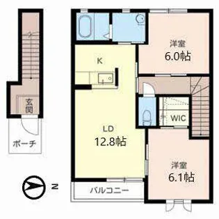 ハピネス石原【2階】の間取り