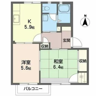 テラス花水木【2階】の間取り