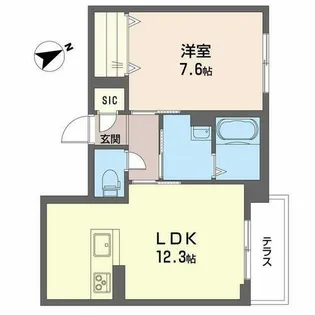 ヴィーエ【0101号室】の間取り