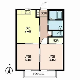 エスト かわらまち【2階】の間取り