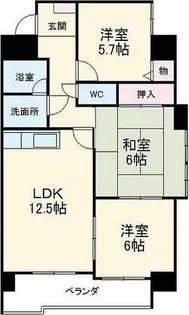 スリーシャイン大磯【3階】の間取り