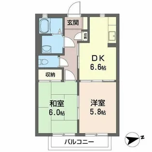 グランドゥール3輝【1階】の間取り