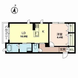 シャーメゾン八反田南【2階】の間取り