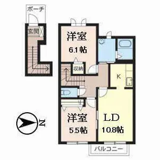 ウィンドコート【2階】の間取り