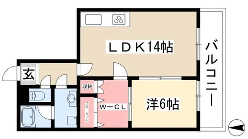 フェアモント21【4階】の間取り