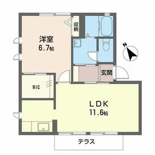 ベル・グラース【1階】の間取り