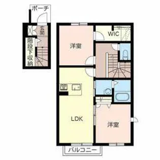 プルミエ-ル豊野【2階】の間取り