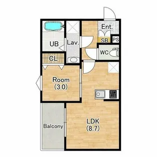 (仮称)ジーメゾン松原【3階】の間取り