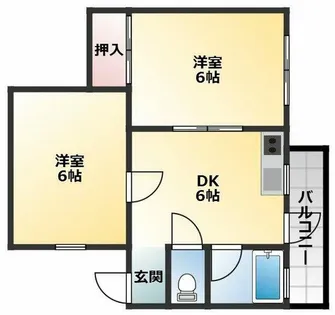 パル恵我之荘【3階】の間取り
