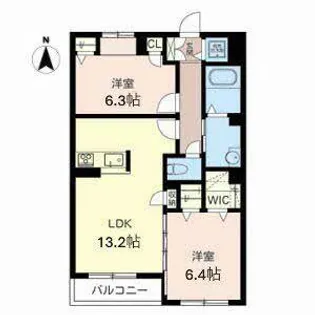 シャーメゾン天理【0302号室】の間取り