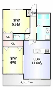 メディアパークⅢコクラ【5階】の間取り