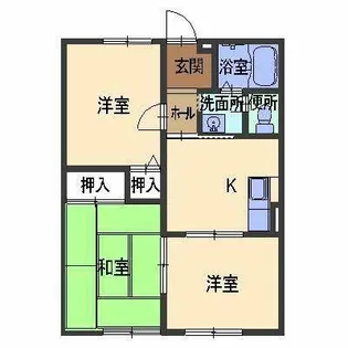 サンハイツ【0105号室】の間取り