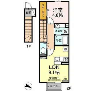 paisible palais【2階】の間取り