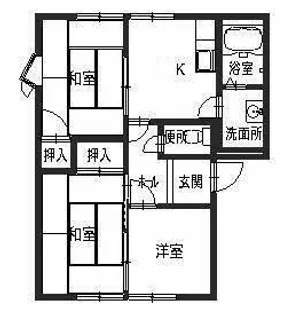 サンハイツ【0101号室】の間取り
