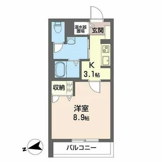 ブリリアント ガーデン(A棟)【A107号室】の間取り