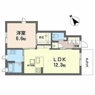 ブリリアント ヒルズ【A105号室】の間取り