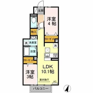 villa fontaine(ヴィラフォンテーヌ)【1階】の間取り