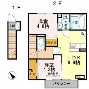 アルウェット【2階】の間取り