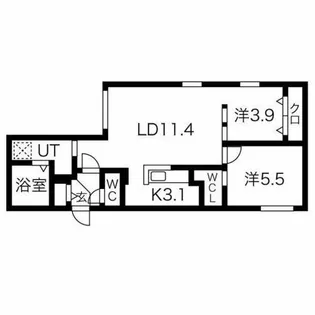 北斗エンブレム札幌北【303号室】の間取り