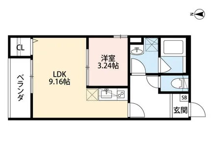 大阪府東大阪市永和1丁目【アパート】の間取り