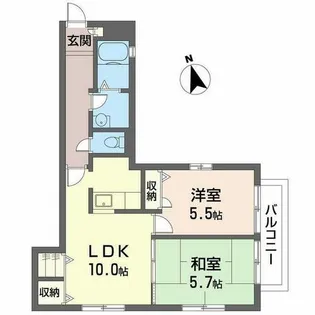 シャーメゾン岡田【0201号室】の間取り